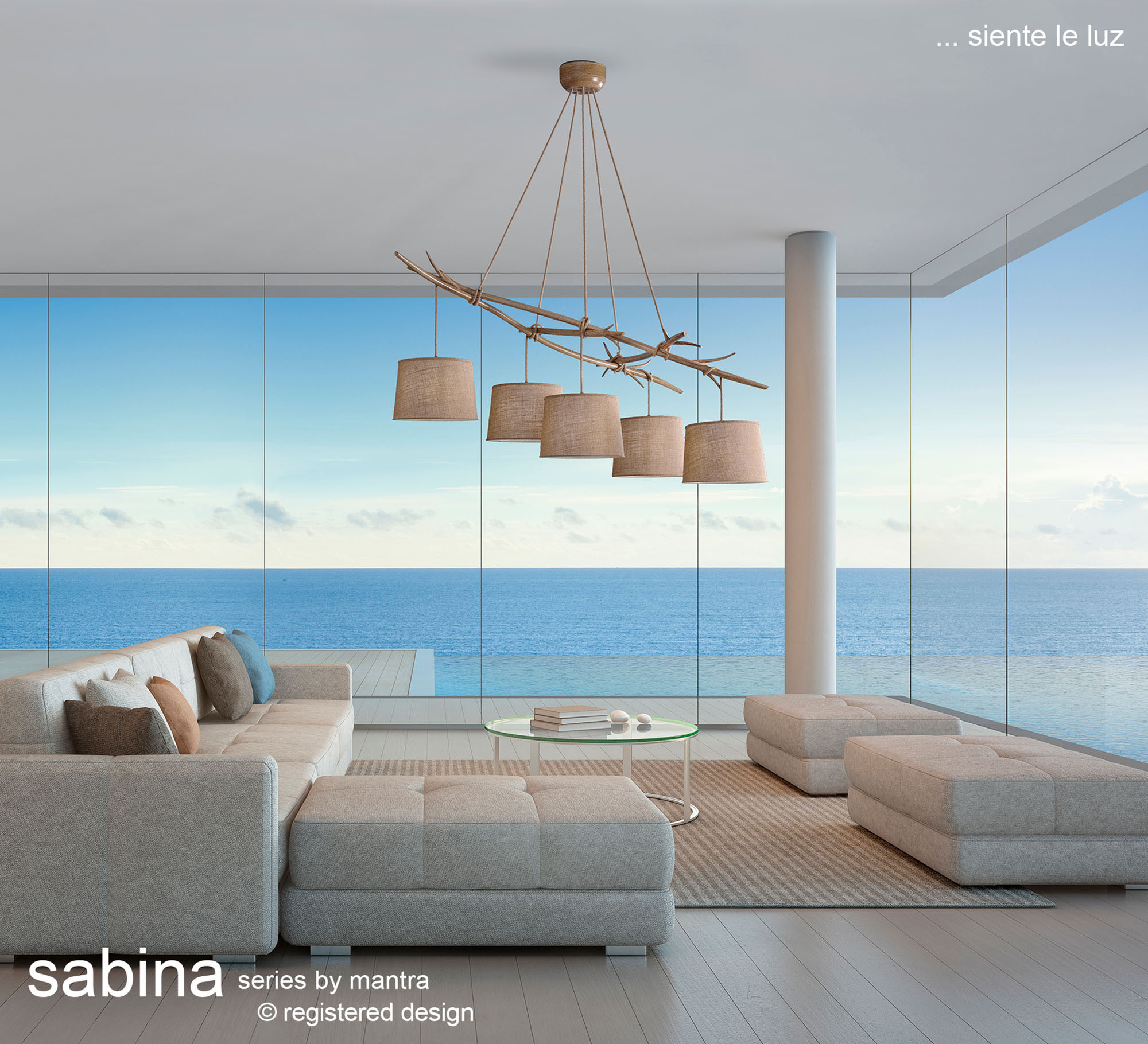 Sabina Floor Lamps Mantra Shaded Floor Lamps